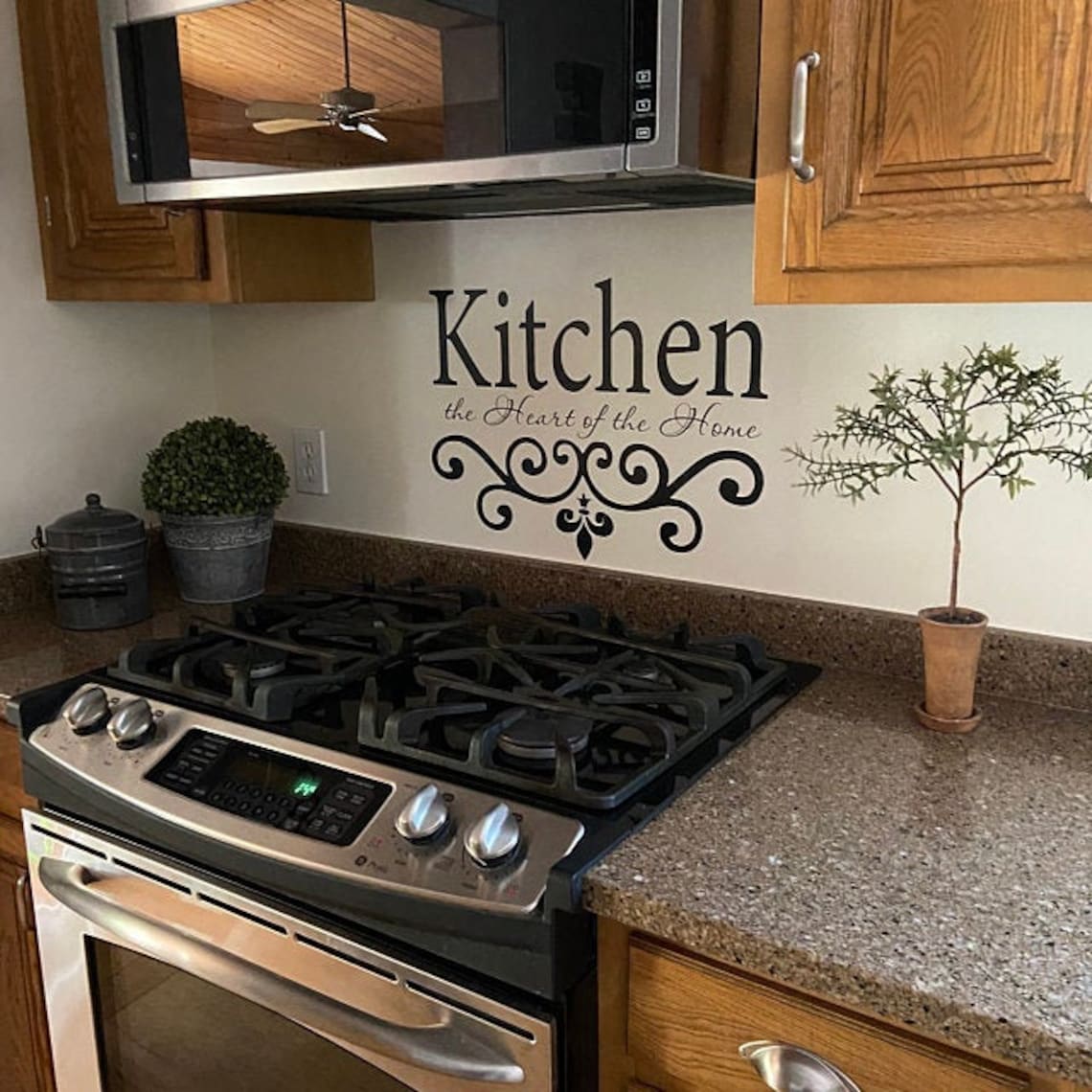 Kitchen Vinyl Wall Decal Kitchen the Heart of the Home Etsy