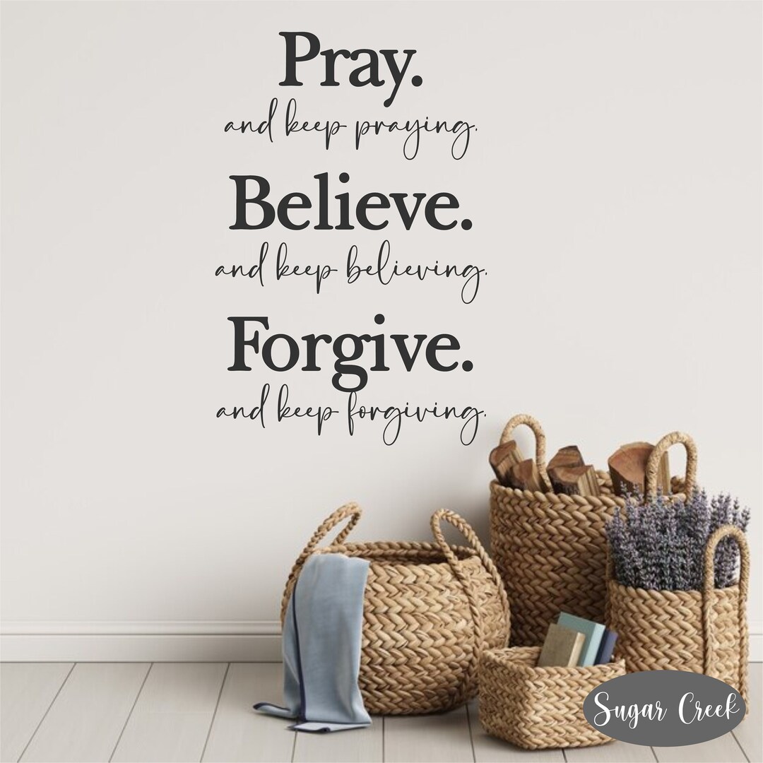 Pray Believe Wall Decal Christian Decorscripture Church