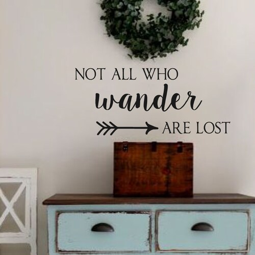 Not All Who Wander Are Lost Wall Decal Compass Vinyl Sticker - Etsy