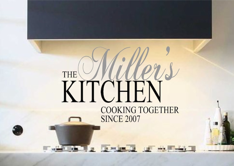 Kitchen Vinyl Wall Decal Personalized Kitchen Cooking Etsy