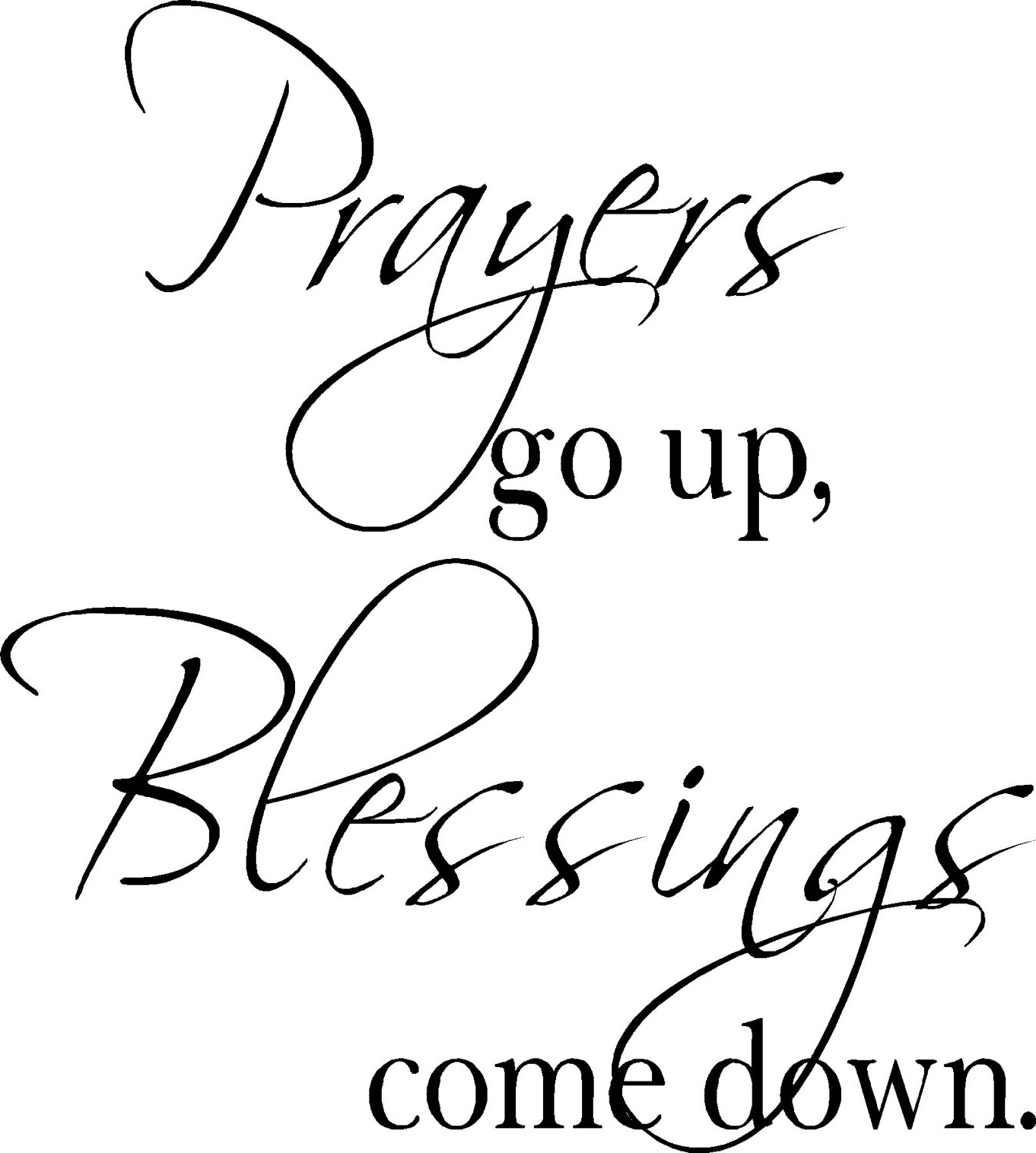 Vinyl Wall Decal Prayers Go up Blessings Come Down Vinyl Etsy