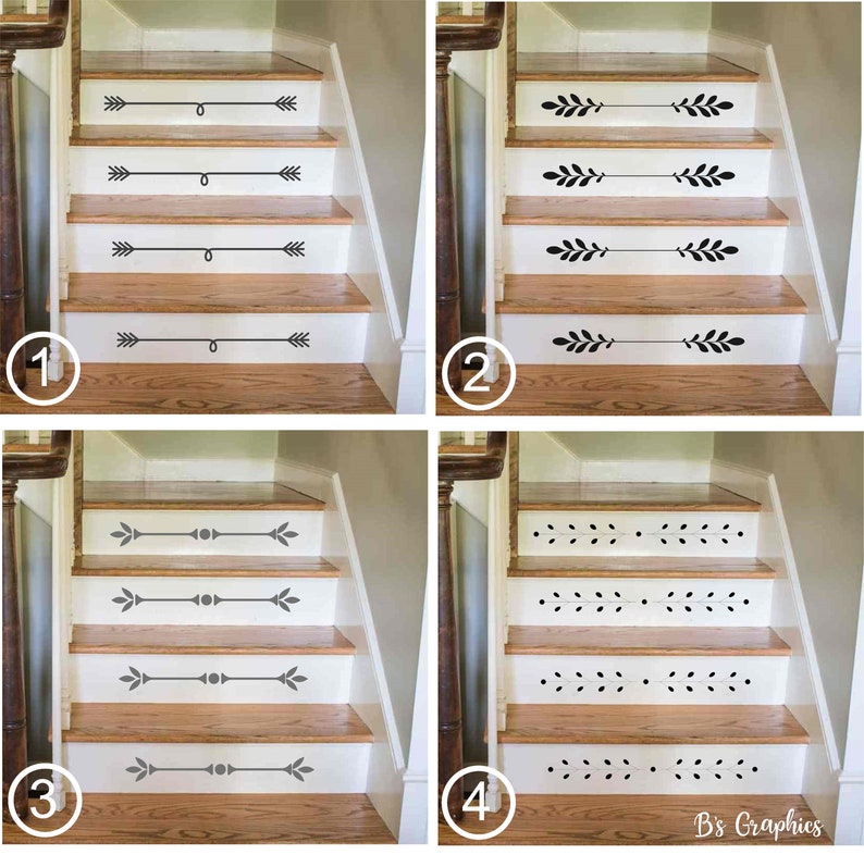 Stair Riser Decal Vinyl Decals Staircase Décordecorative Etsy