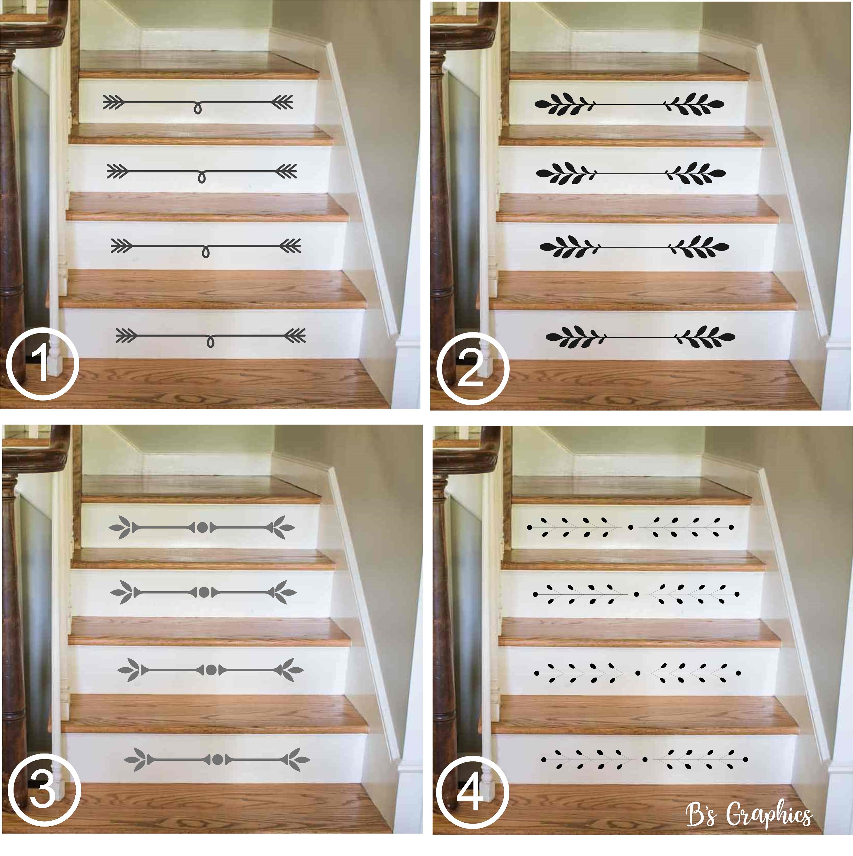 Stair Riser Decal Vinyl Decals Staircase Décordecorative Etsy Canada