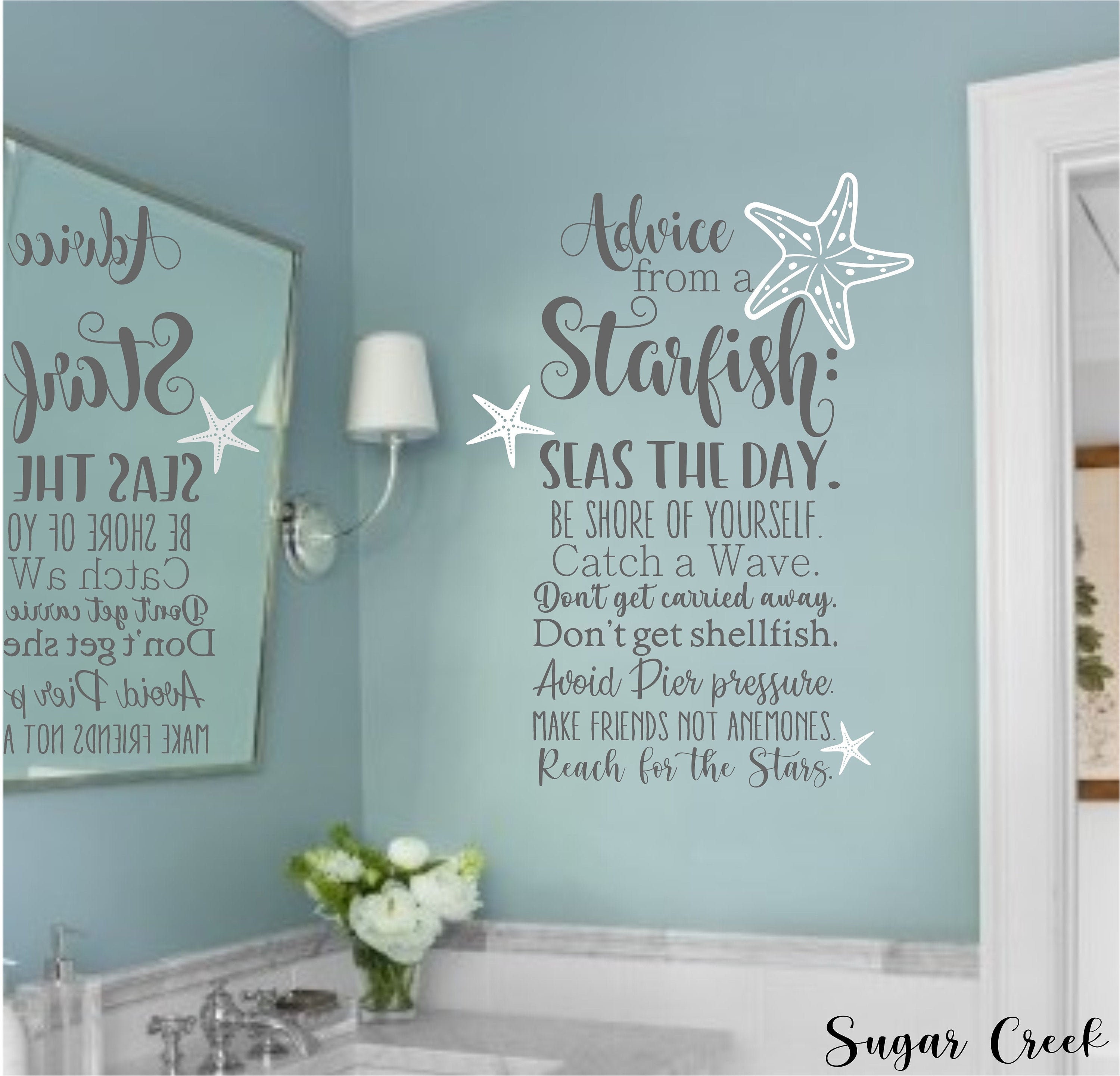 Advice From A Starfish Vinyl Wall DecalBeach Family Quotes Etsy