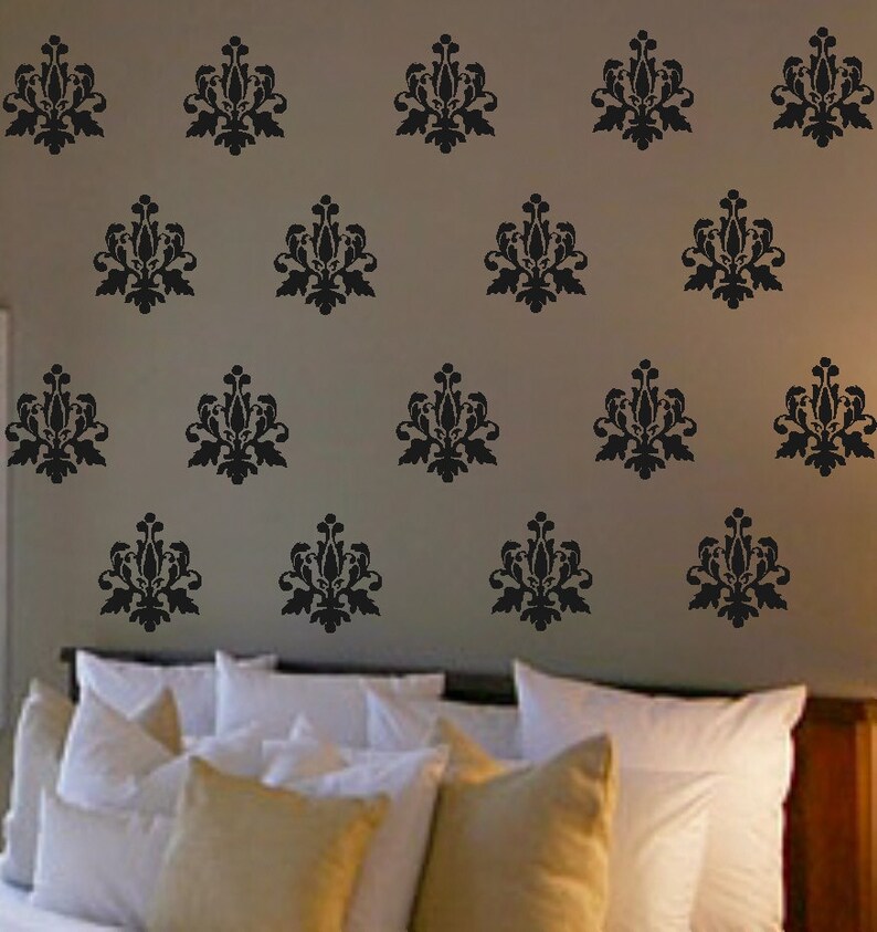 French Damask Pack Vinyl Wall Decals Decor Sticky Art Etsy