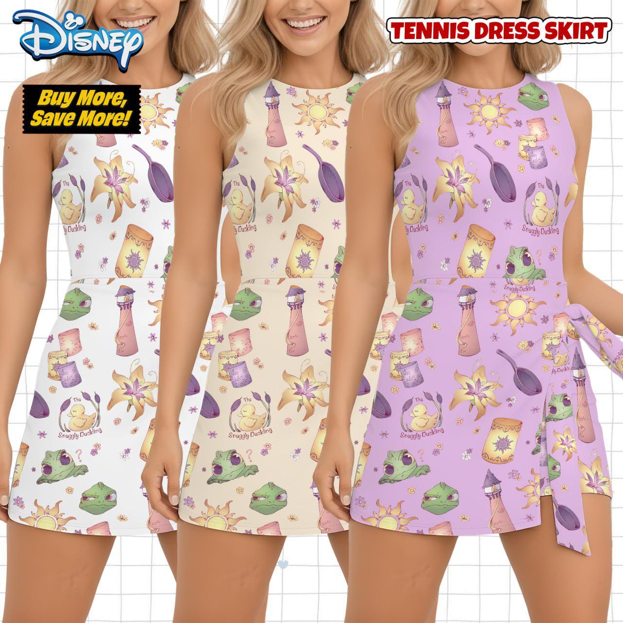 Discover Tangled Rapunzel Tennis Dress, Lost Princess Lanterns Skirt, Disney Bound Women Outfit, Magic Kingdom Running Dress, Pascal Summer Activewear
