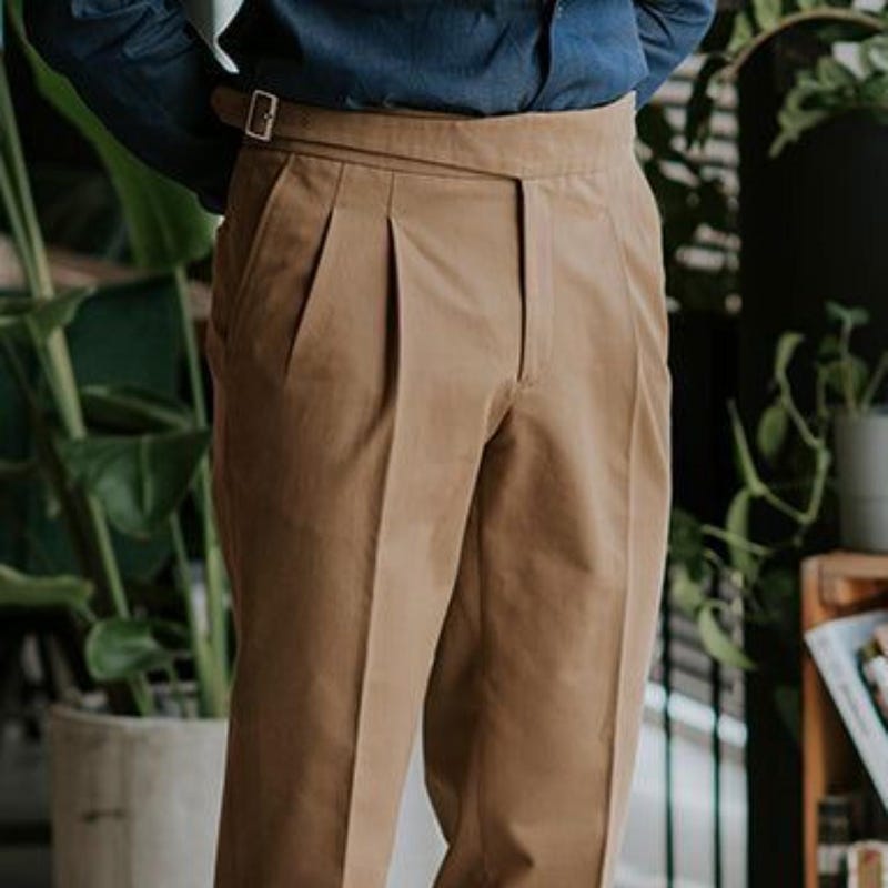 Mens High Waisted Trousers - Etsy