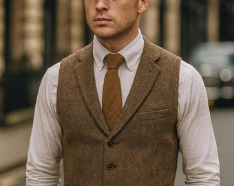 Gioberti Men's Slim Fit Herringbone Tweed Suit Vest Philippines