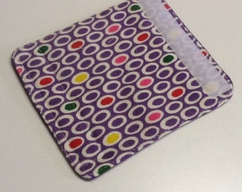 Purple And Multi-Colored Ovals Luggage Handle Wrap