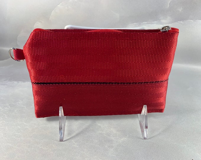 The Brand New “Cheri” Seat Belt Coin Purse In Deep Red