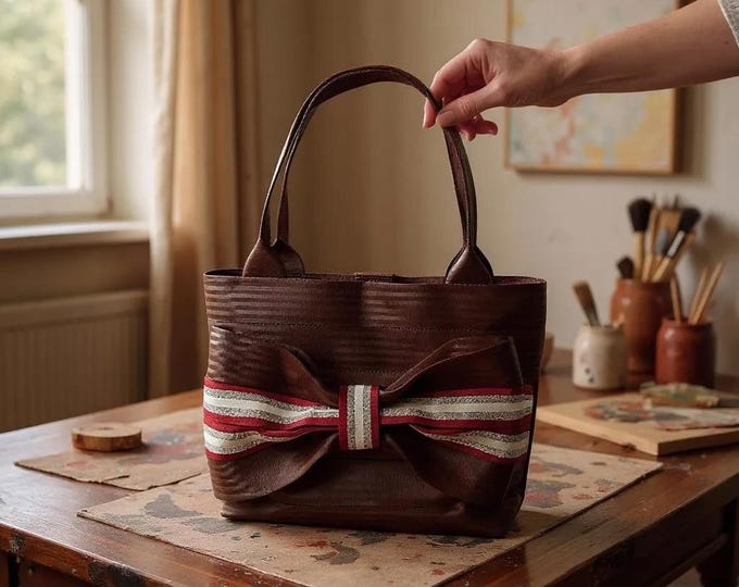 Beau Bag Seat Belt Bag/Tote in Burnt Maple