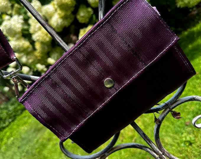 Aubergine Crossbody Seatbelt Clutch from FiberTime