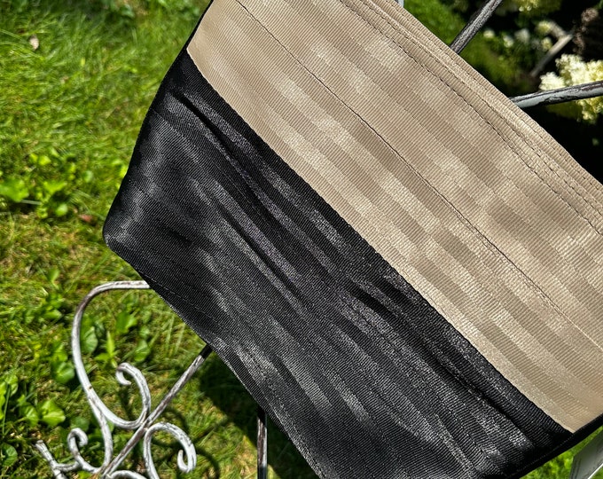 Medium SidebarSeat Belt Bag in Tan and Black