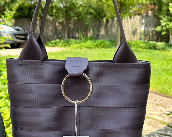 Matte Eggplant Seat Belt Tote
