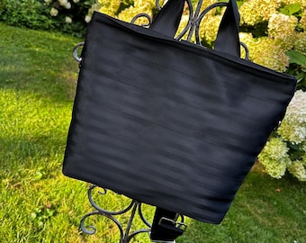 Black Convertible Seat belt Backpack