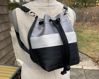 The “Mini Esby” Bucket Bag in Gray White and Black!