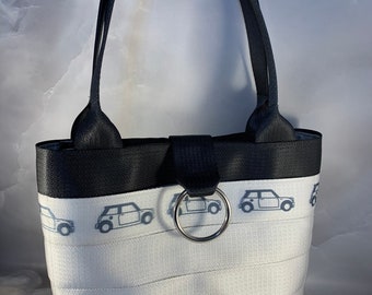 Handmade Custom Mini 2 Block Seat Belt Bag/Tote