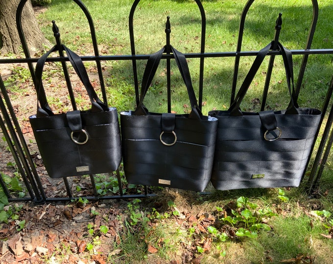 Black Seat Belt Bag/Tote