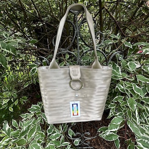 Bolso tote de mercado con cinturón de seguridad color canela