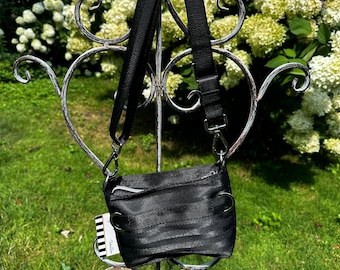Black  Fanny Pack/ Crossbody Seatbelt Bag from FiberTime