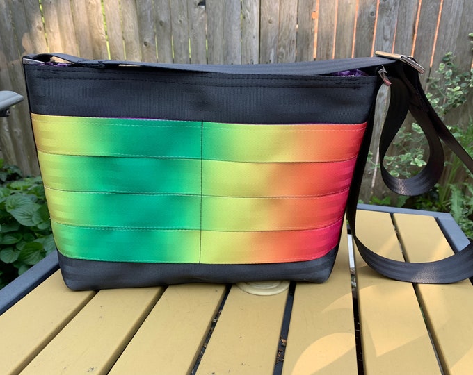 Limited Edition!  Matte Rainbow Sidebar Seatbelt Bag