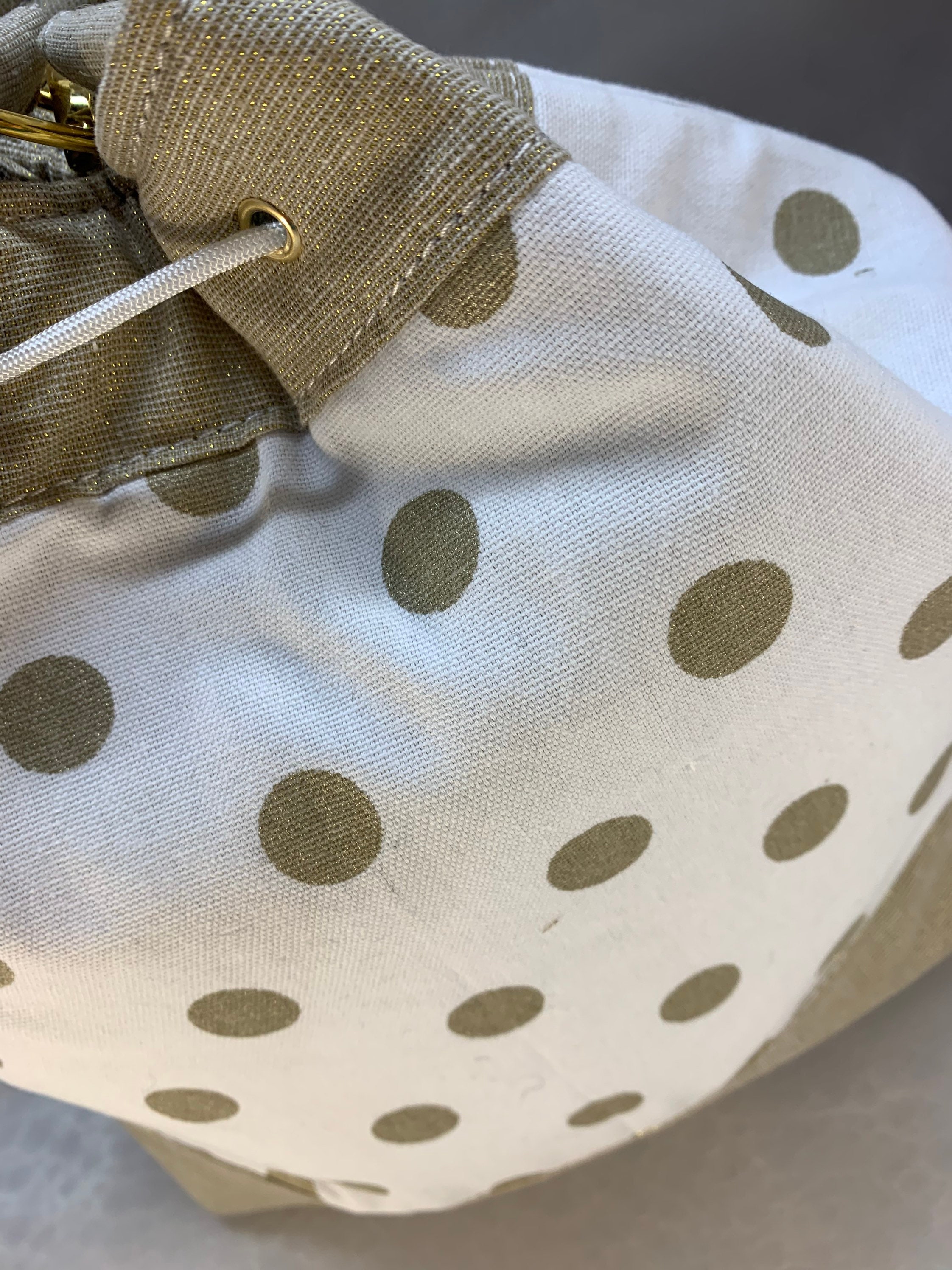 Gold Polka Dots Bucket Bag