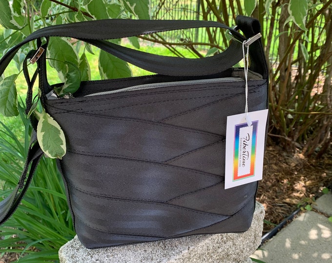 Black Crossbody Sling Seat Belt Bag