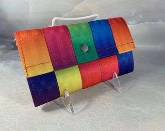 The “Bailey” Seat Belt Wallet in Matte Rainbow From FiberTime!
