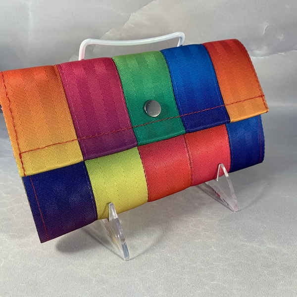 The “Bailey” Seat Belt Wallet in Matte Rainbow From FiberTime!