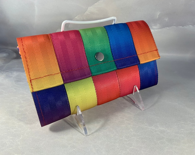 The “Bailey” Seat Belt Wallet in Matte Rainbow From FiberTime!