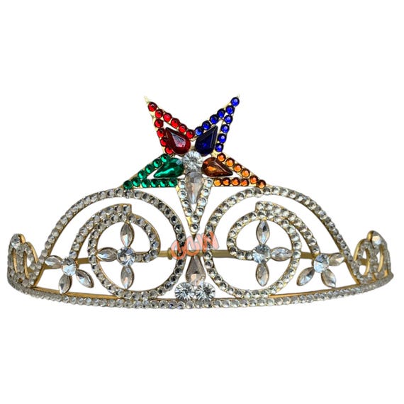 Rhinestone OES Crown – Freemason Order of Eastern Star  display picture 1