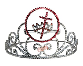 Ladies' Knight Templar Crown - Silver Tone Masonic Rhinestone Crown