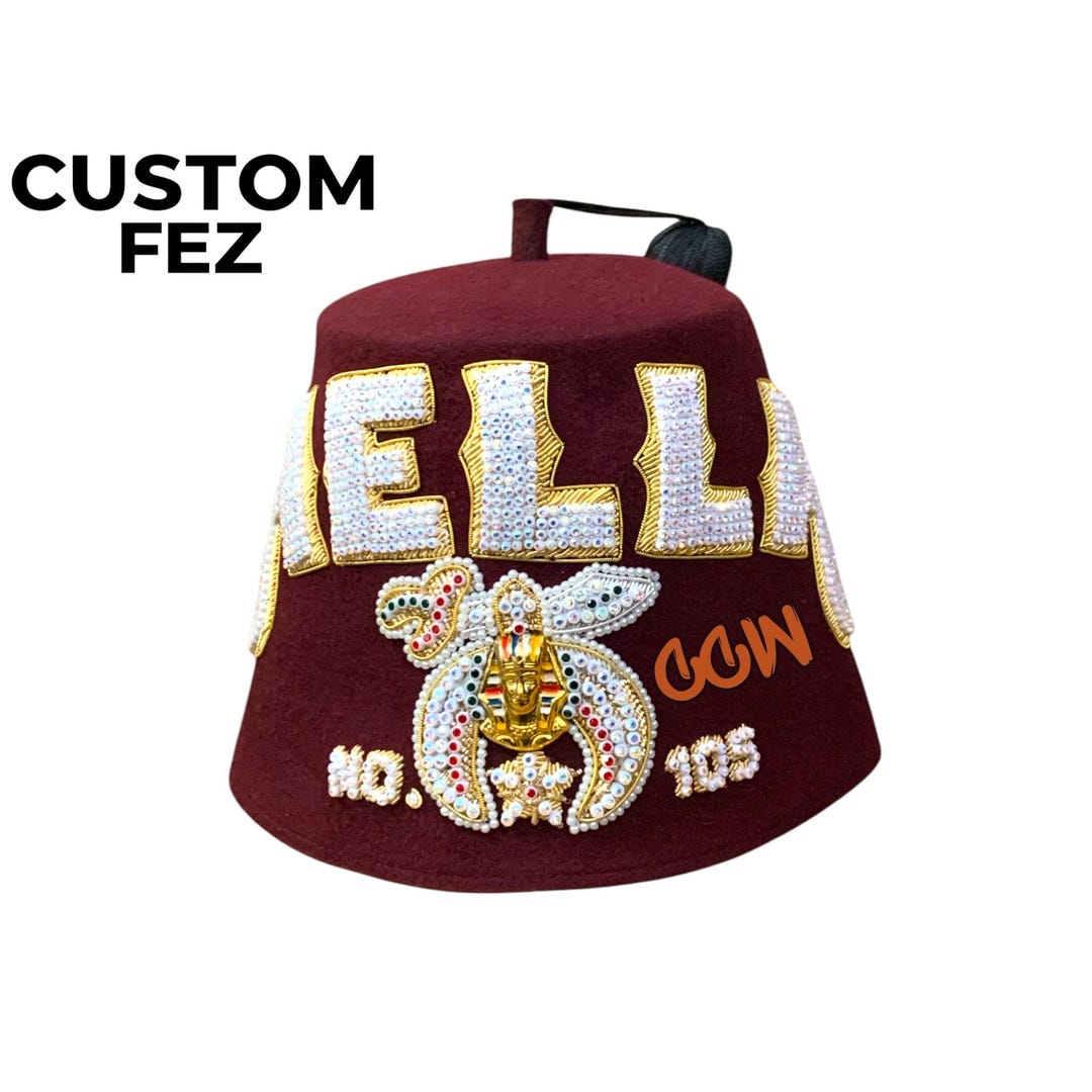 Masonic Shriner Fez, Personalized Fez Hat Universal Shriner's Fez Hat ...