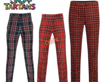 Men's Custom Scottish Tartan Trousers, 50+ Clan Patterns