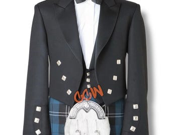 Men's Prince Charlie Wool Kilt Jacket & Vest | Scottish Wedding Attire