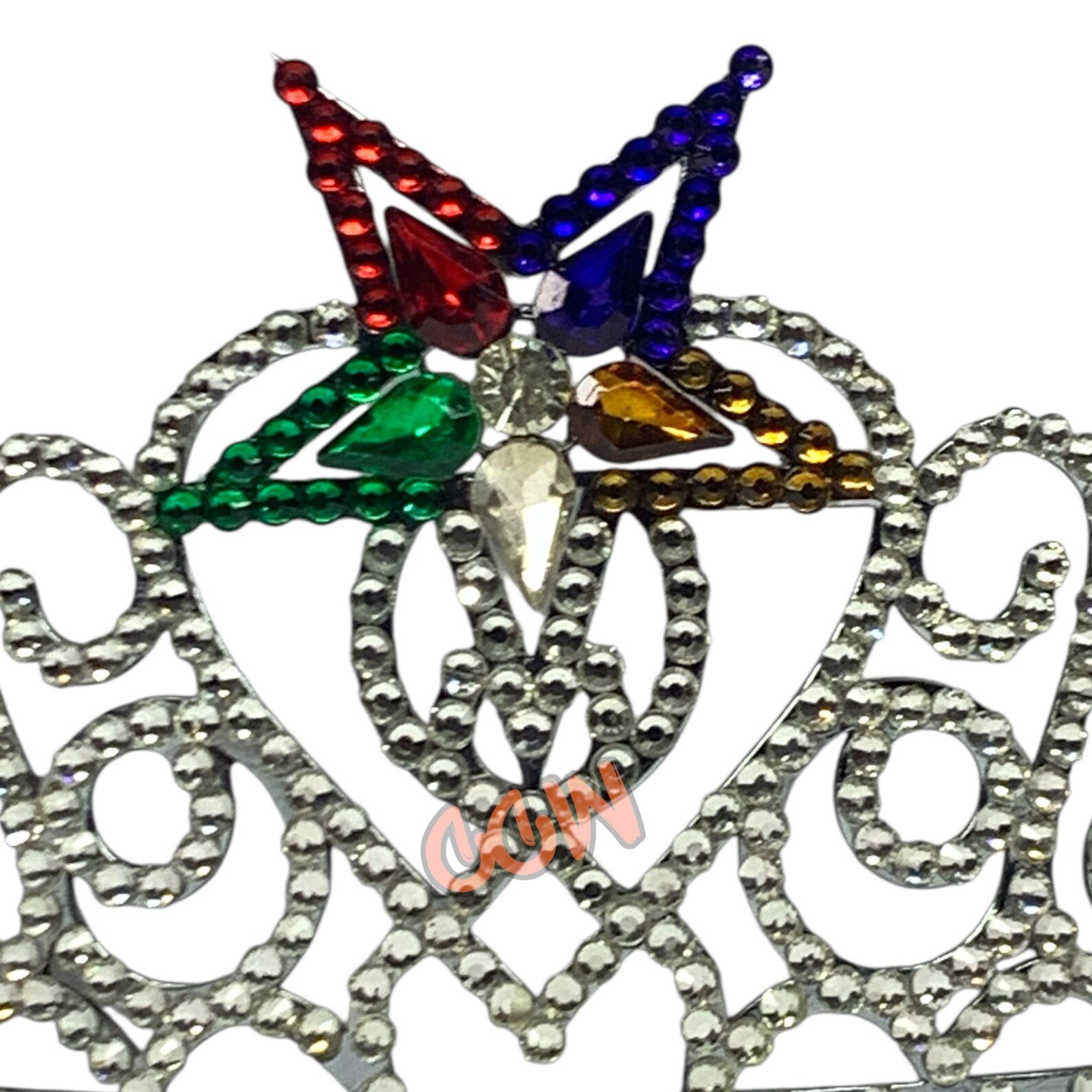 OES Crown – Masonic Order of Eastern Star, Rhinestone Silvertone ...