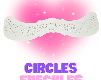 2PCS Rounds Freckles Temporary Tattoo, Vegan Festival Concert Makeup, Long-Lasting Realistic Face Decor
