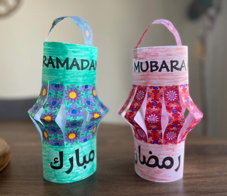 Ramadan Paper Lantern Craft Activity - Etsy