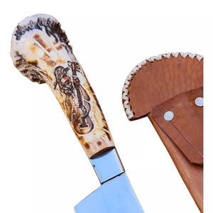 Handcrafted Argentinian Gaucho Knife – 8&quot; Stainless Steel Blade & Carved Handle