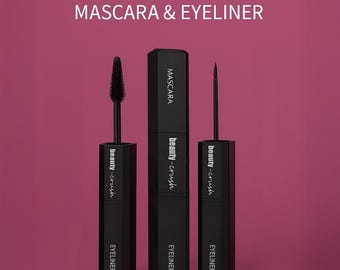 2 w 1 Czarny eyeliner i wodoodporny tusz do rzęs