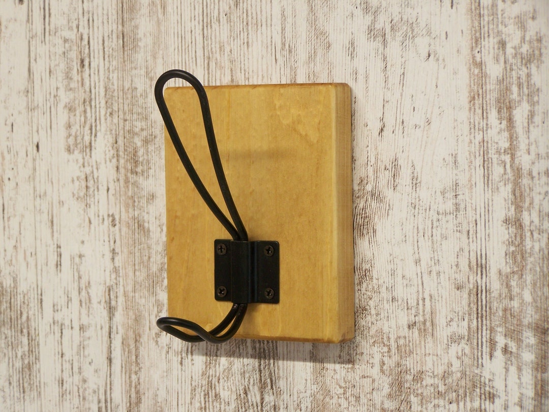 GOLDEN OAK Stained Single Coat Hook Farmhouse Coat Hook Etsy