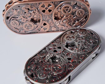 Steampunk DND Dice, Gear Double Wheel, Metal Dragons Dungeon Board Games
