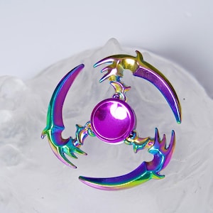 Reaper Scythe Fidget Spinner: Colorful Metal Finger Top