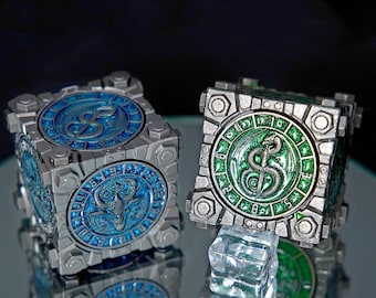 Metal Spinner Dice: 7-in-1 Fidget DND Dice Set，Monster-shaped