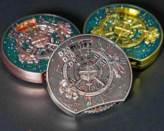 Astronaut Spacewalk Metal Rotating DnD Dice: Fidget Spinner
