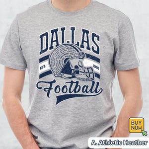 Camiseta del partido de fútbol de Dallas: estilo vintage, ideal para aficionados, sudadera, sudadera con capucha