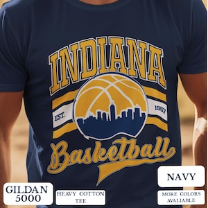 Koszulka koszykarska Indiana w stylu vintage: koszulka kibica Pacers w stylu retro, bluza, bluza z kapturem
