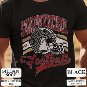 San Francisco Football Shirt, Vintage Style Football T shirt, San Francisco Fan Gift Tee, Game Day Tee, Est. 1946 Helmet Retro Sport Shirt,