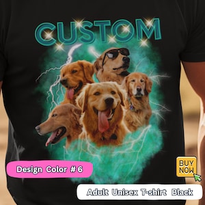 Custom Bootleg Pet Shirt, Custom Dog Portrait Personalized Shirt, Custom Pet Shirt, Custom Dog Shirt, Dog Remembrance Gift, Pet Photo Shirt