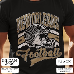 New Orleans Football T-Shirt, New Orleans Football Tee, Retro Sunday Football Game Day Shirt, Football Fan Apparel, Vintage Fan Apparel